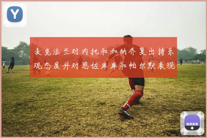 麦克法兰对内托和加纳乔复出持乐观态度并对恩佐库库和帕尔默表现表示满意